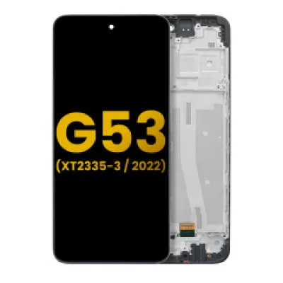 Дисплейний модуль (LCD) з рамкою для Motorola Moto G53 (XT2335 / 2022) (Refurbished) (Усі кольори)