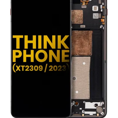 Дисплейний модуль (OLED) з рамкою для Motorola Moto ThinkPhone (XT2309 / 2023) (Refurbished) (Carbon Black)
