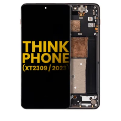 Дисплейний модуль (OLED) з рамкою для Motorola Moto ThinkPhone (XT2309 / 2023) (Refurbished) (Carbon Black)