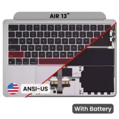 Топкейс з акумулятором і клавіатурою (ANSI US) для MacBook Air 13" A2681 (2022) (Space Gray)