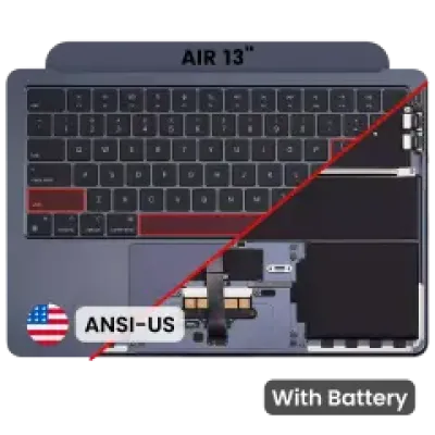Топкейс з акумулятором і клавіатурою (ANSI US) для MacBook Air 13" A2681 (2022) (Midnight)