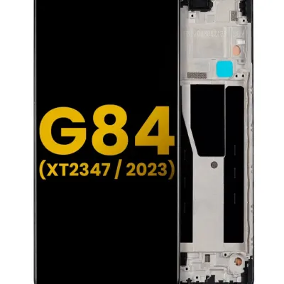 Дисплейний модуль (OLED) з рамкою для Motorola Moto G84 (XT2347 / 2023) (Refurbished) (Усі кольори)