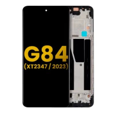 Дисплейний модуль (OLED) з рамкою для Motorola Moto G84 (XT2347 / 2023) (Refurbished) (Усі кольори)