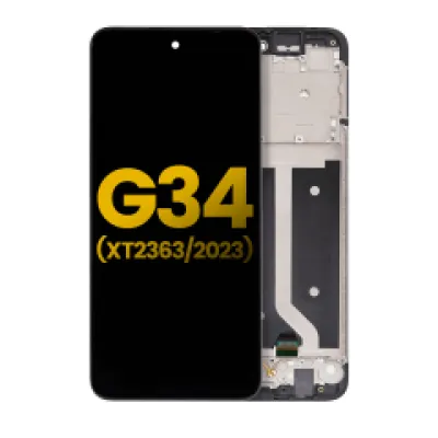 Дисплейний модуль (LCD) з рамкою для Motorola Moto G34 (XT2363 / 2023) / G45 5G (XT2369 / 2024) (Refurbished) (Усі кольори)