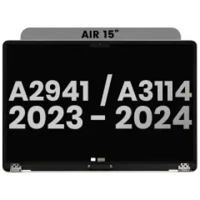 Дисплейний модуль LCD для MacBook Air 15" (A2941 / Mid 2023) / Air 15" (A3114 / Mid 2024) (з встановленим датчиком кута кришки) (Used OEM Pull: Grade A) (Space Gray)