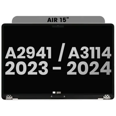 Дисплейний модуль LCD для MacBook Air 15" (A2941 / Mid 2023) / Air 15" (A3114 / Mid 2024) (з встановленим датчиком кута кришки) (Used OEM Pull: Grade B) (Space Gray)