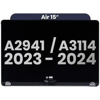 Дисплейний модуль LCD для MacBook Air 15" (A2941 / Mid 2023) / Air 15" (A3114 / Mid 2024) (з встановленим датчиком кута кришки) (Used OEM Pull: Grade B) (Midnight)