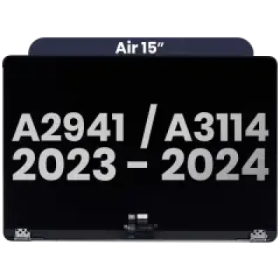 Дисплейний модуль LCD для MacBook Air 15" (A2941 / Mid 2023) / Air 15" (A3114 / Mid 2024) (з встановленим датчиком кута кришки) (Used OEM Pull: Grade B) (Midnight)