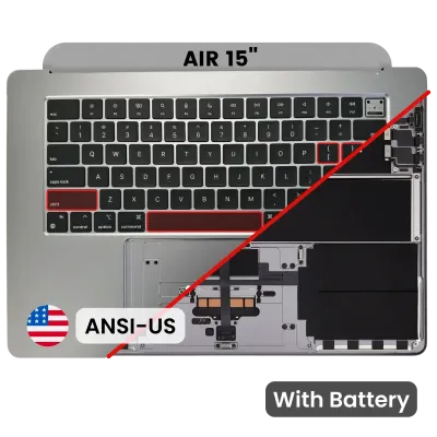 Топкейс з акумулятором і клавіатурою (ANSI US) для MacBook Air 15" A2941 (2023) (Space Gray)
