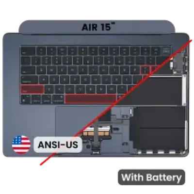Топкейс з акумулятором і клавіатурою (ANSI US) для MacBook Air 15" A2941 (2023) (Midnight)