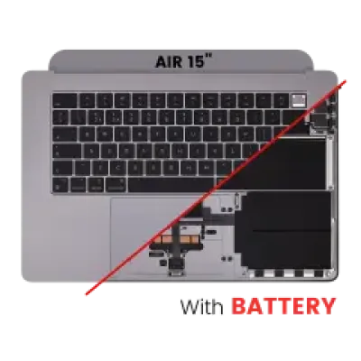 Топкейс з акумулятором і клавіатурою для MacBook Air 15" (A2941 / Mid 2023) (UK Keyboard) (Space Gray)