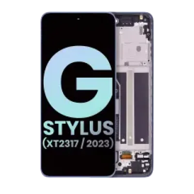 Дисплейний модуль (LCD) з рамкою для Motorola Moto G Stylus 4G (XT2317 / 2023) (Genuine OEM) (синій)
