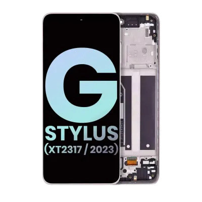 LCD Assembly With Frame For Motorola Moto G Stylus 4G (XT2317 / 2023) (Genuine OEM) (Pink)
