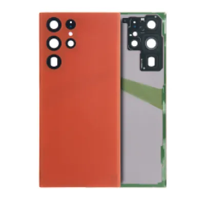 Задня кришка зі склом камери для Samsung Galaxy S22 Ultra (Service Pack) (червоний)