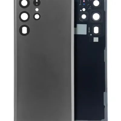 Задня кришка зі склом камери для Samsung Galaxy S22 Ultra (Service Pack) (графітовий)