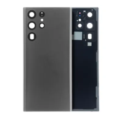 Задня кришка зі склом камери для Samsung Galaxy S22 Ultra (Service Pack) (графітовий)