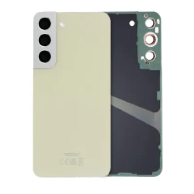 Задня кришка зі склом камери для Samsung Galaxy S22 (Service Pack) (Cream)