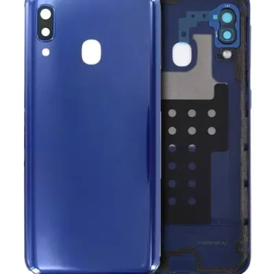 Задня кришка зі склом камери для Samsung Galaxy A20E (A202 / 2019) (Service Pack) (синій)