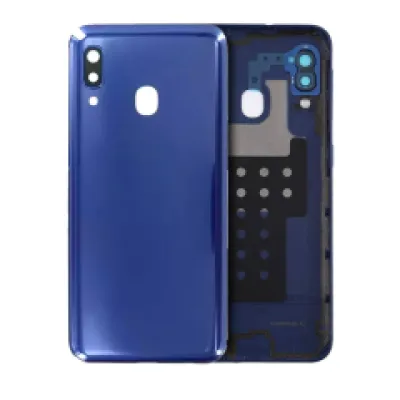 Задня кришка зі склом камери для Samsung Galaxy A20E (A202 / 2019) (Service Pack) (синій)