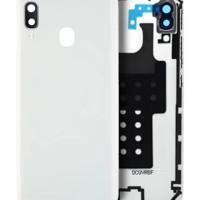 Задня кришка зі склом камери для Samsung Galaxy A20E (A202 / 2019) (Service Pack) (білий)