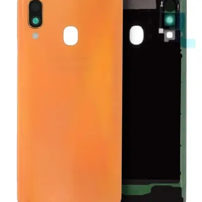 Задня кришка зі склом камери для Samsung Galaxy A40 (A405 / 2019) (Service Pack) (помаранчевий)