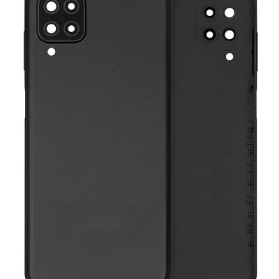 Задня кришка зі склом камери для Samsung Galaxy A12 Nacho (A127 / 2021) (Service Pack) (Black)