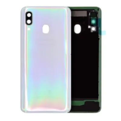 Задня кришка зі склом камери для Samsung Galaxy A40 (A405 / 2019) (Service Pack) (White)
