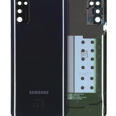 Задня кришка зі склом камери для Samsung Galaxy A41 (A415 / 2020) (Service Pack) (Prism Crush Black)