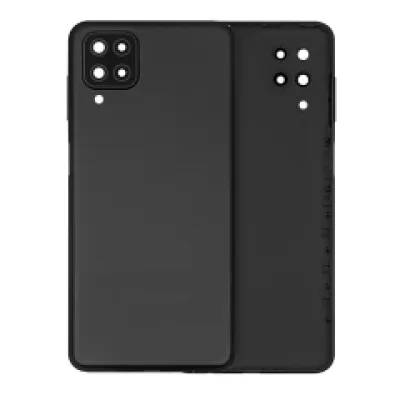 Задня кришка зі склом камери для Samsung Galaxy A12 (A125 / 2020) (Service Pack) (чорний)