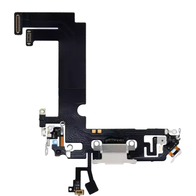 Charging Port Flex Cable For iPhone 12 Mini (Used OEM Pull) (White)