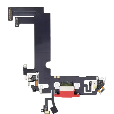 Charging Port Flex Cable For iPhone 12 Mini (Used OEM Pull) (Red)
