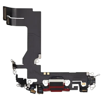 Charging Port Flex Cable For iPhone 13 Mini (Used OEM Pull) (Red)
