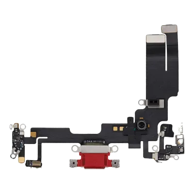 Charging Port Flex Cable For iPhone 14 (Used OEM Pull) (Red)
