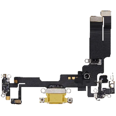 Шлейф зарядки для iPhone 14 (Used OEM Pull) (жовтий)