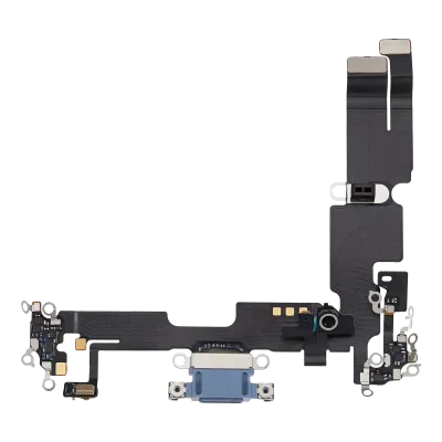 Charging Port Flex Cable For iPhone 14 Plus (Used OEM Pull) (Blue)