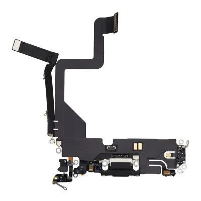 Charging Port Flex Cable For iPhone 14 Pro (Used OEM Pull) (Space Black)