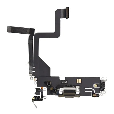 Charging Port Flex Cable For iPhone 14 Pro (Used OEM Pull) (Gold)