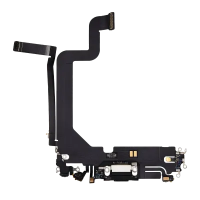 Charging Port Flex Cable For iPhone 14 Pro Max (Used OEM Pull) (Space Black)