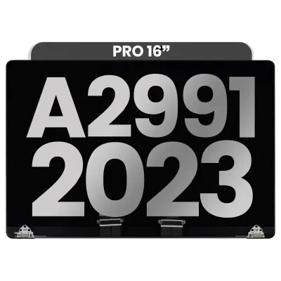 Дисплейний модуль для MacBook Pro 16" A2991 (2023) (з попередньо встановленим кабелем датчика кута кришки) (Used OEM Pull: Grade A) (Space Black)