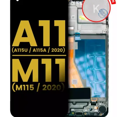 Дисплейний модуль (LCD) із рамкою для Samsung Galaxy A11 (A115U / A115A / 2020) / M11 (M115 / 2020) (US Version) (Refurbished) (всі кольори)