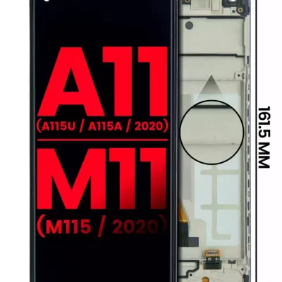 LCD Assembly With Frame For Samsung Galaxy A11 (A115U / A115A / 2020) / M11 (M115 / 2020) (US Version) (Aftermarket Plus) (All Colors)