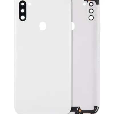 Задня кришка зі склом камери для Samsung Galaxy A11 (A115 / 2020) (International Version) (Aftermarket Plus) (білий)