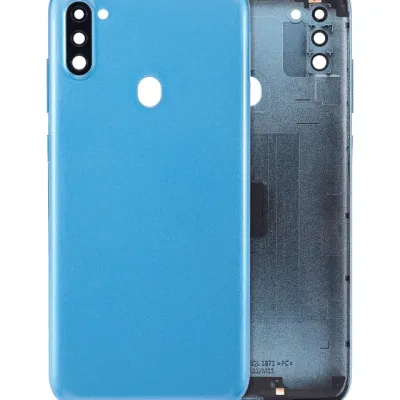 Задня кришка зі склом камери для Samsung Galaxy A11 (A115 / 2020) (International Version) (Aftermarket Plus) (синій)