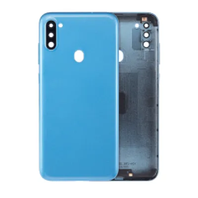 Задня кришка зі склом камери для Samsung Galaxy A11 (A115 / 2020) (International Version) (Aftermarket Plus) (синій)