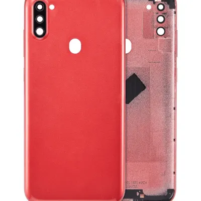 Задня кришка зі склом камери для Samsung Galaxy A11 (A115 / 2020) (International Version) (Aftermarket Plus) (червоний)