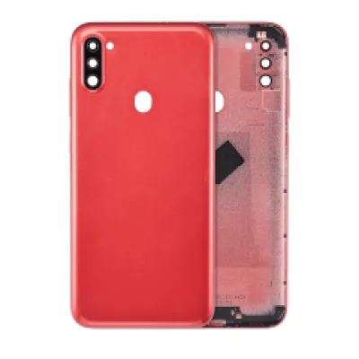 Задня кришка зі склом камери для Samsung Galaxy A11 (A115 / 2020) (International Version) (Aftermarket Plus) (червоний)