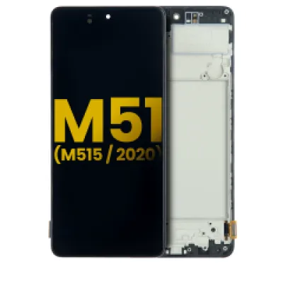 Дисплейний модуль (OLED) з рамкою для Samsung Galaxy M51 (M515 / 2020) (Refurbished) (всі кольори)