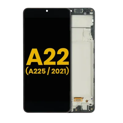 Дисплейний модуль (OLED) з рамкою для Samsung Galaxy A22 4G (A225 / 2021) (Refurbished) (всі кольори)