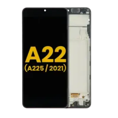 Дисплейний модуль (OLED) з рамкою для Samsung Galaxy A22 4G (A225 / 2021) (Refurbished) (всі кольори)