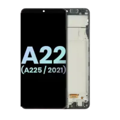 Дисплейний модуль (OLED) з рамкою для Samsung Galaxy A22 4G (A225 / 2021) (Service Pack) (всі кольори)